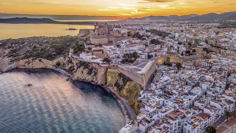 Imagen aérea de Eivissa, capital de Ibiza